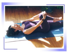 photo of student on yoga mat