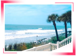 photo of beach from balcony